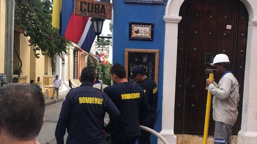 El Cuerpo de Bomberos de Cartagena está determinando las causas del incidente.