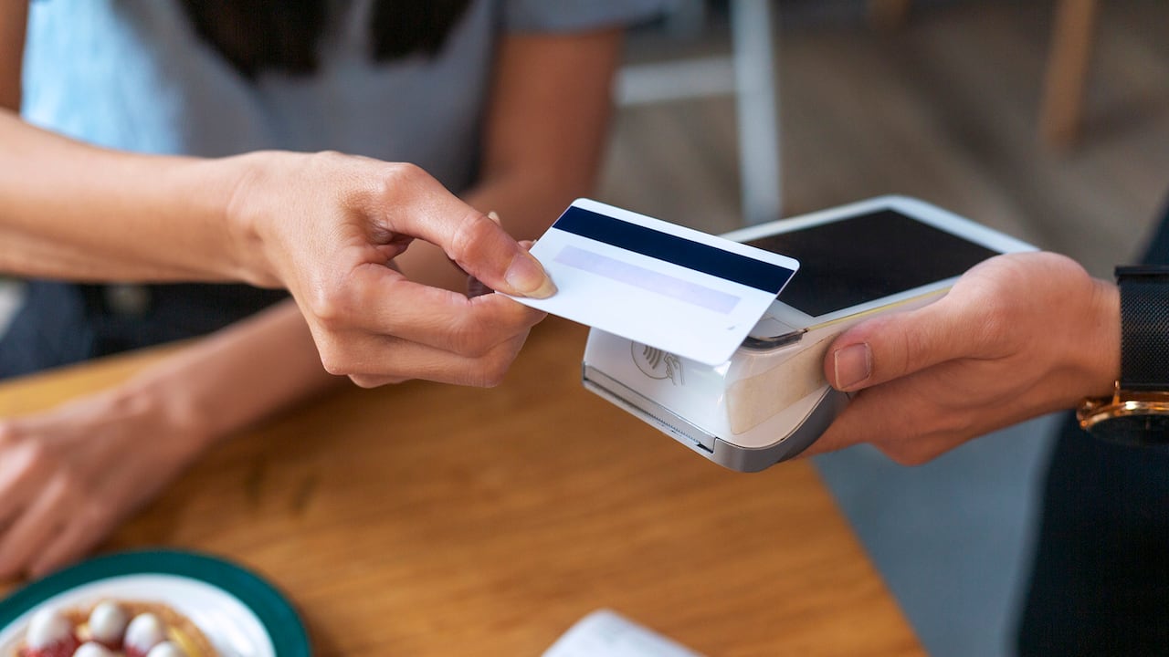 Tarjeta de credito datáfono datafono