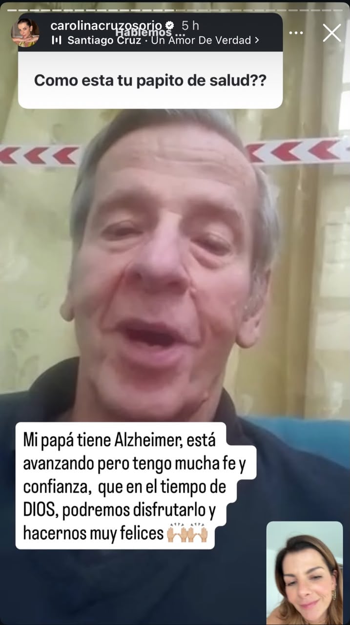 Carolina Cruz y su papá