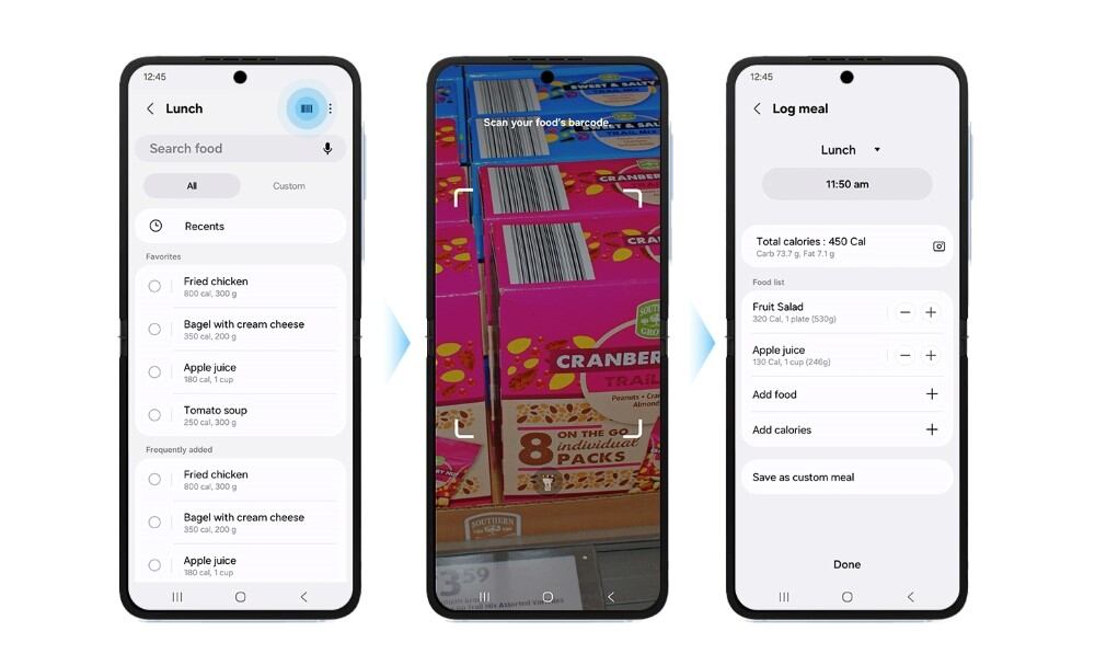 Gracias a la tecnología de escaneo de alimentos, los usuarios ahora pueden llevar un control preciso de su ingesta diaria, al escanear los códigos de barras de los productos y recibir automáticamente datos nutricionales en su celular.