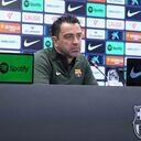 Xavi Hernández en rueda de prensa.