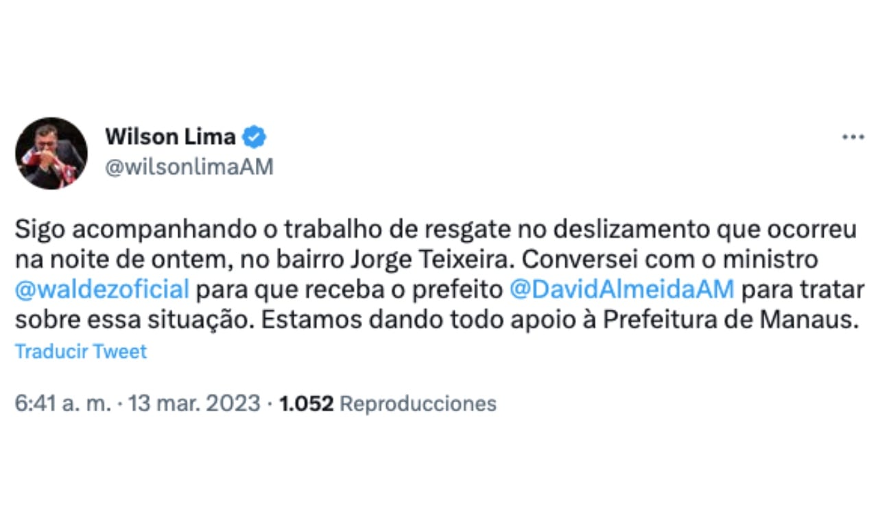 El gobernador del departamento de Amazonas en Brasil asegura que seguirán con las labores de rescate y búsqueda