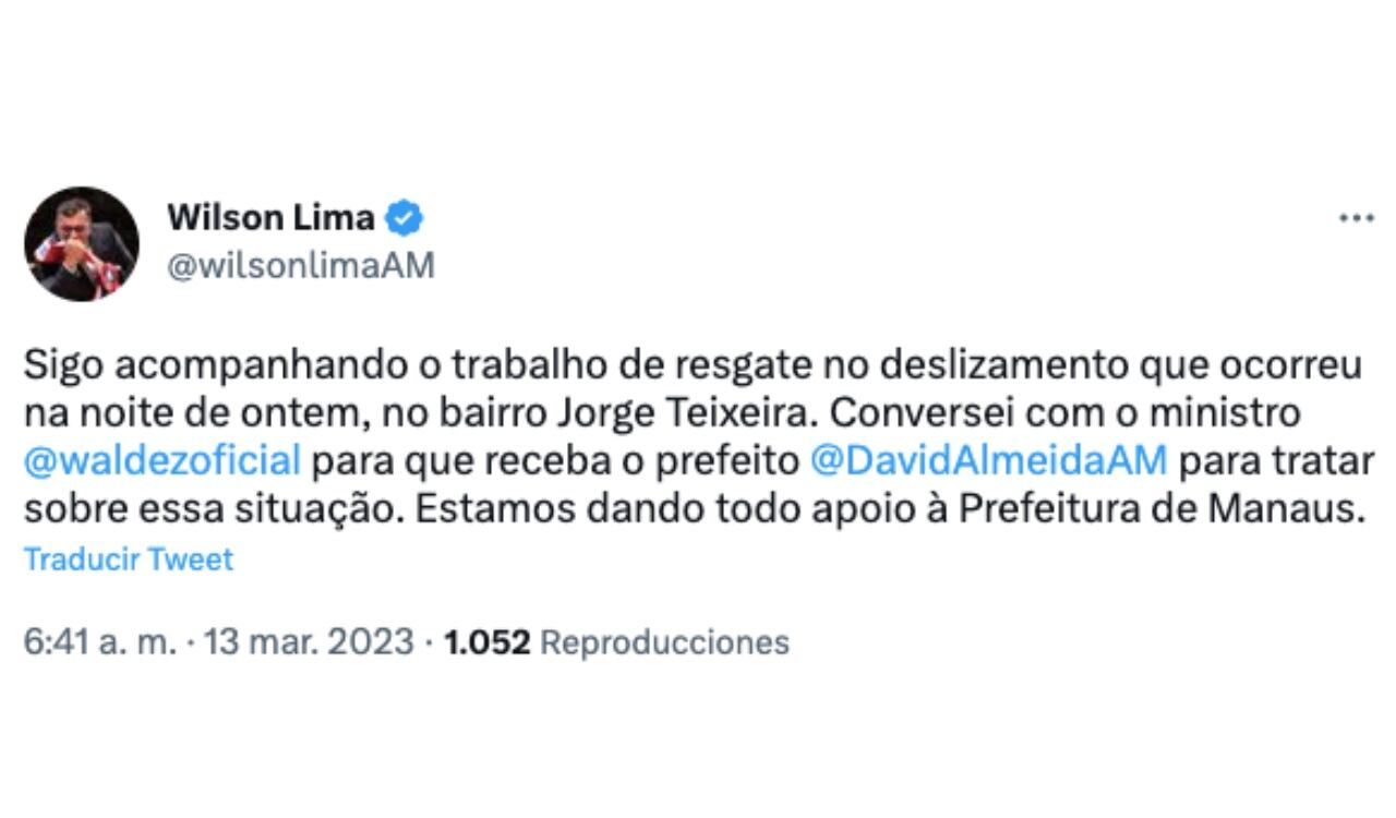 El gobernador del departamento de Amazonas en Brasil asegura que seguirán con las labores de rescate y búsqueda
