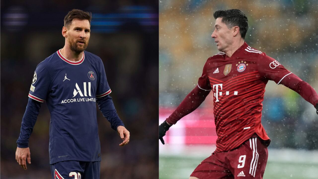 Messi y Lewandowski. Foto: AP/Tim Goode/Efrem Lukatsky