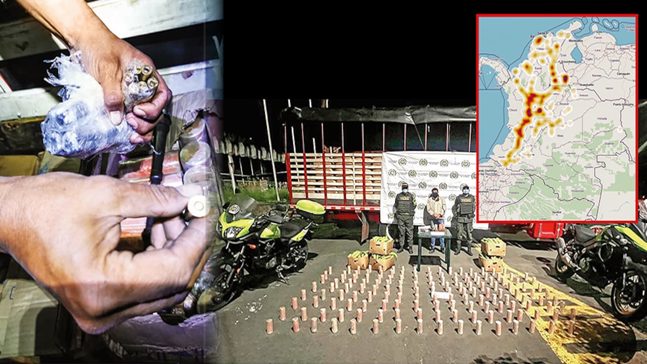 Los dos cargamentos más grandes con pentolita, decomisados por la Policía este año, salieron de la plaza de mercado de Ipiales, Nariño.