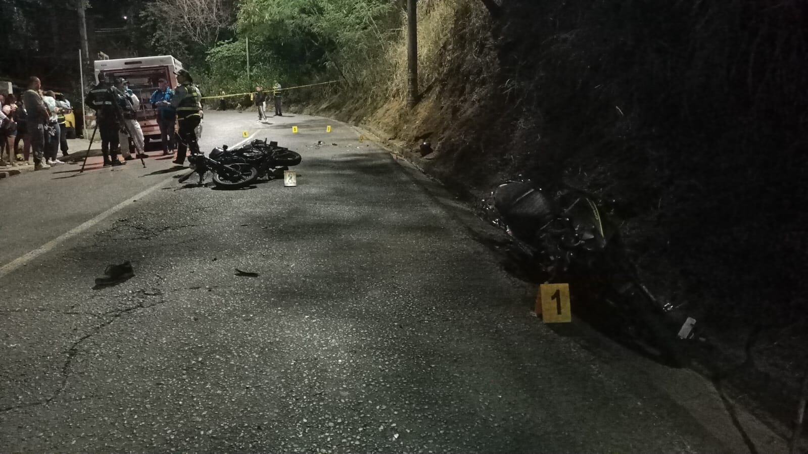 El siniestro se presentó entre dos motocicletas.