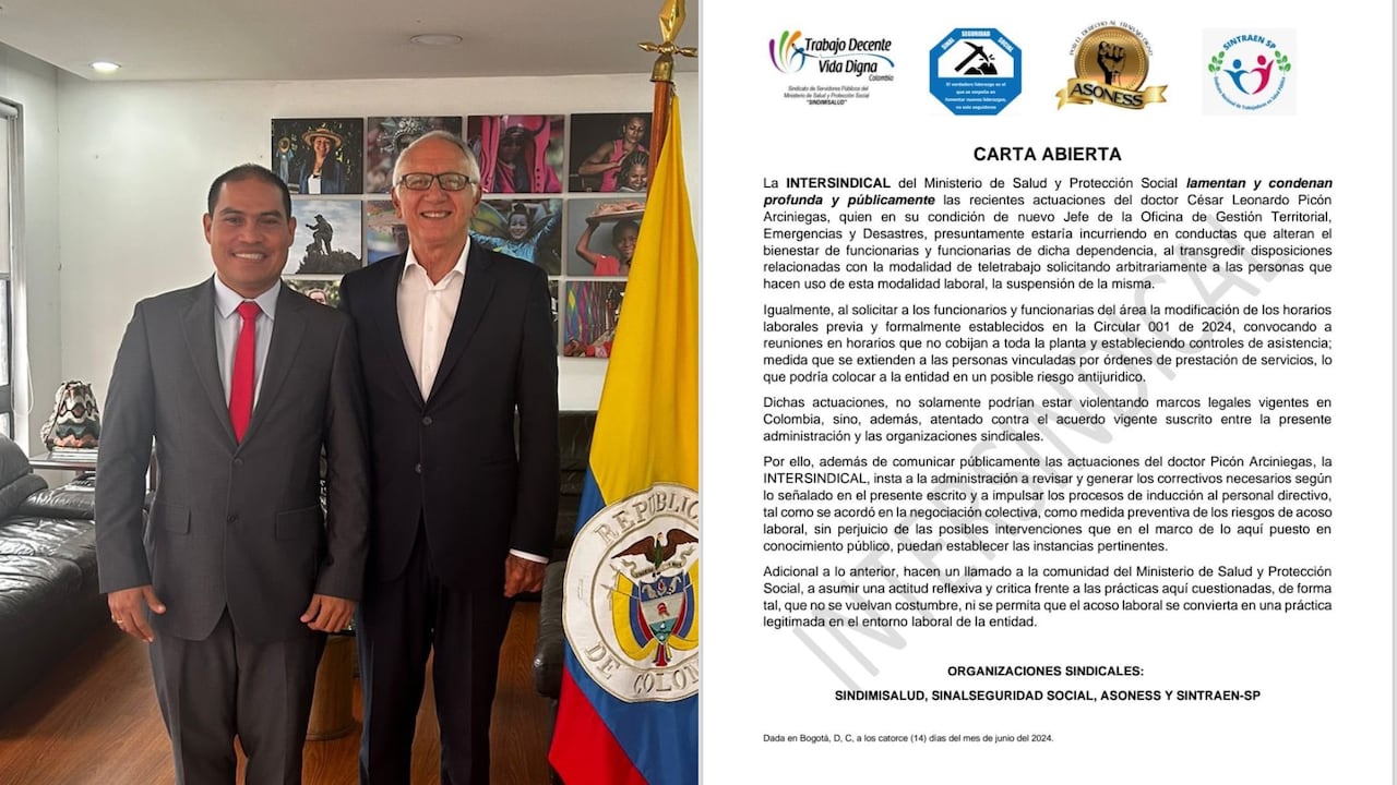 César Picón, ficha de Guillermo Alfonso Jaramillo, es denunciado por los sindicatos de la entidad.