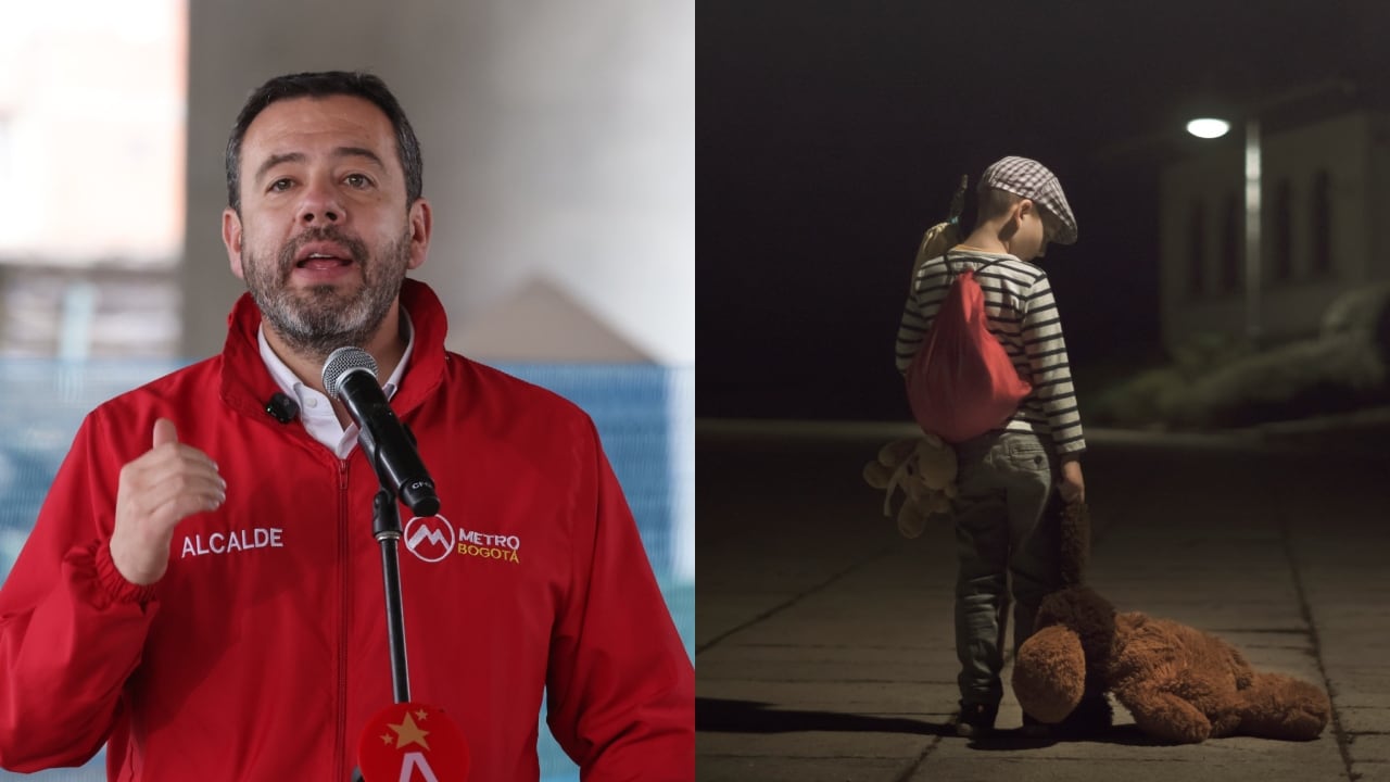 Carlos Fernando Galán e imagen referencia de una menor desaparecida.