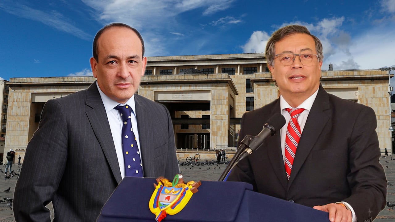 Vladimir Fernández y Gustavo Petro.