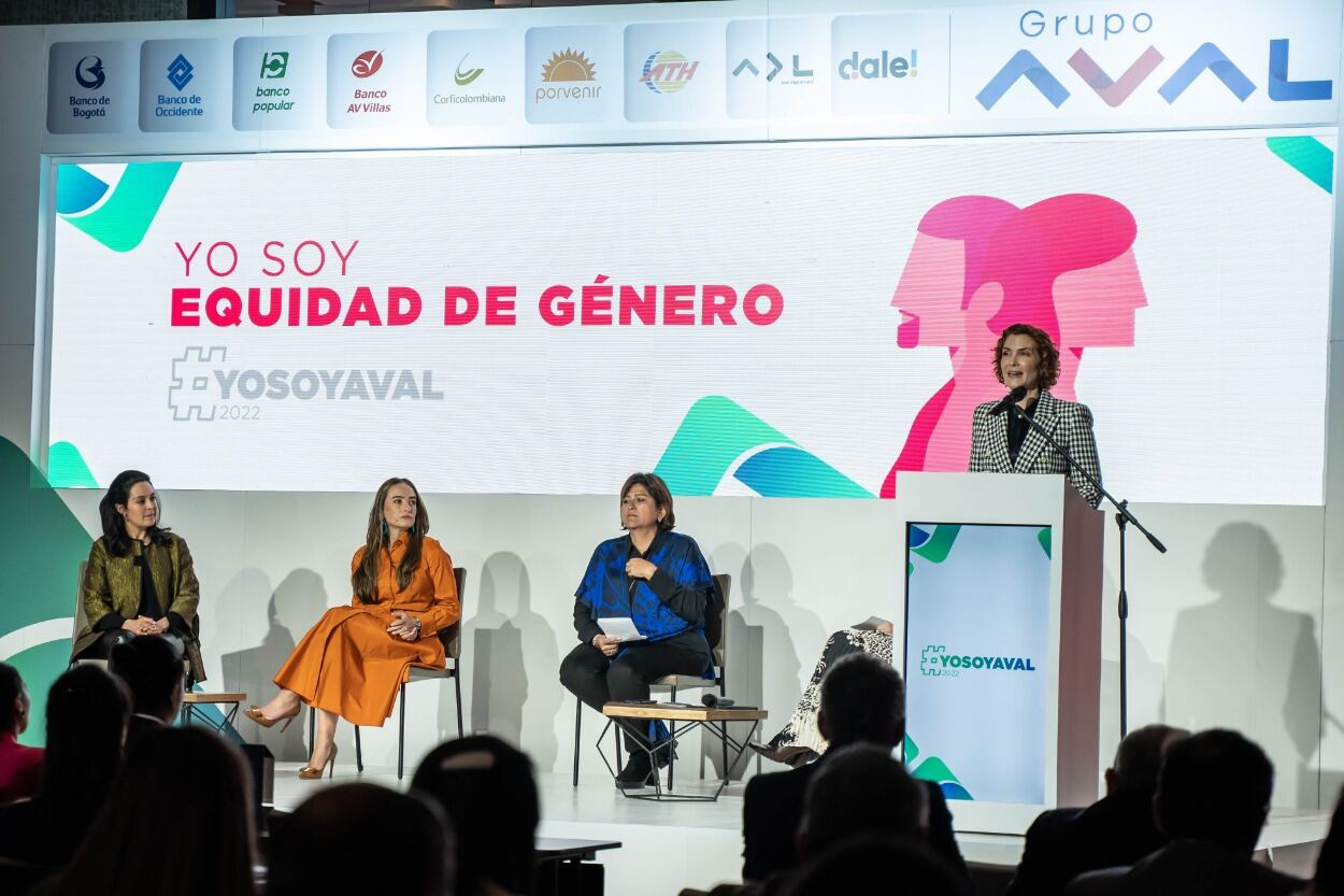 En el más reciente 'Panel equidad de género, Yo soy Aval', participaron Ana Margarita Albir, CEO de ADL Digital Lab; Isabel Cristina Martínez, vicepresidente de Sostenibilidad y Servicios Corporativos de Banco de Bogotá, y María Lorena Gutiérrez, presidente de Corficolombiana.