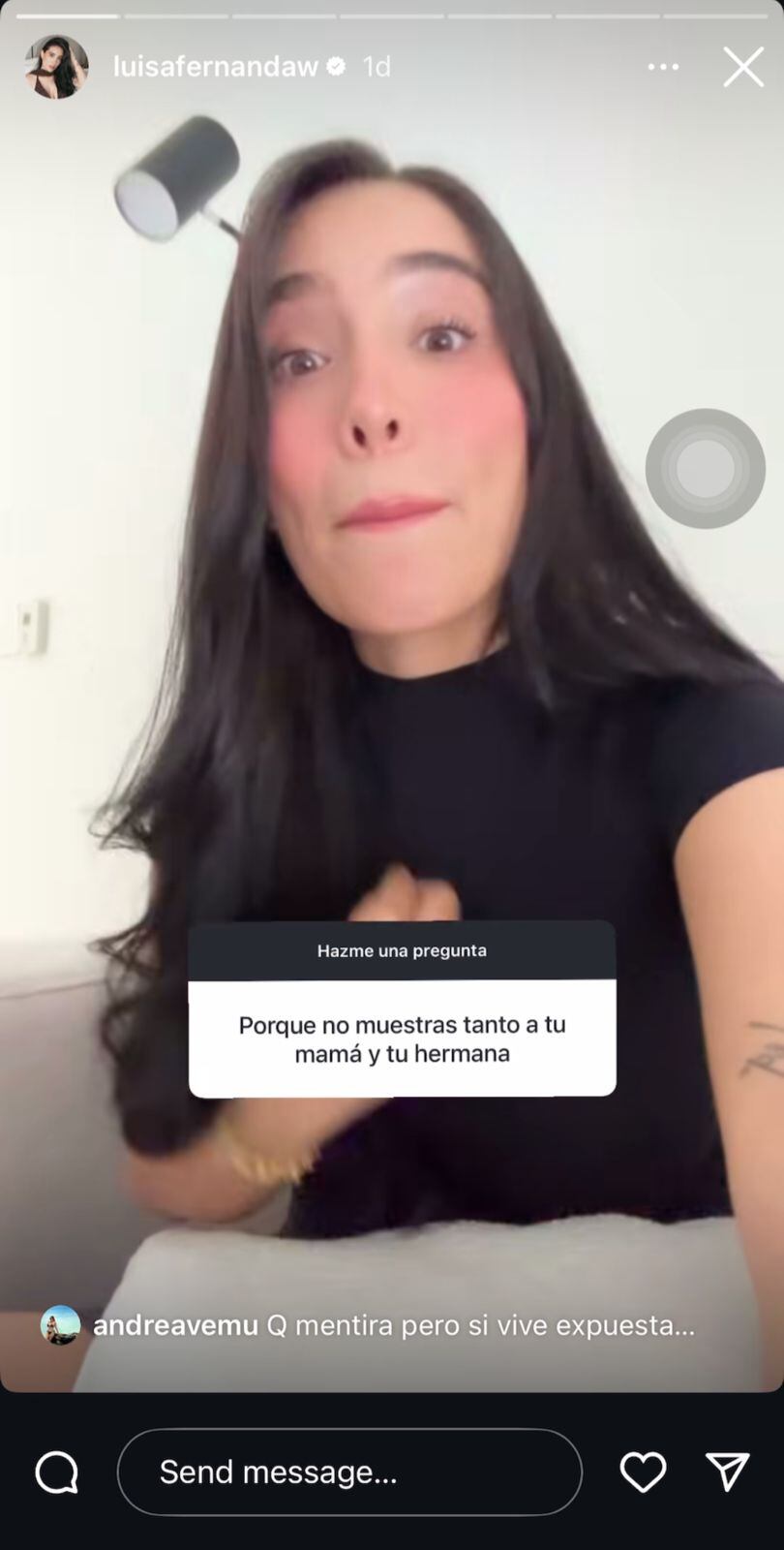 Luisa Fernanda W respondió al porqué no muestra a su mamá en sus videos.