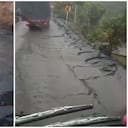 Grietas en vía alterna en Rosas Cauca