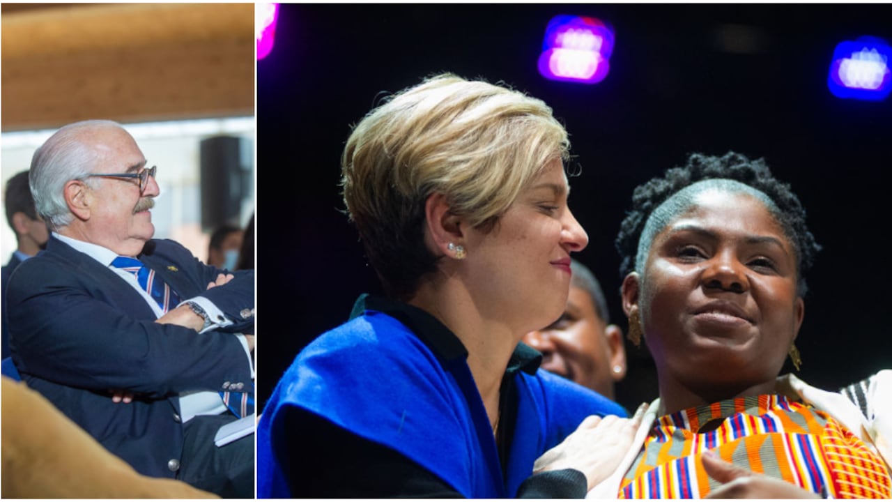 Andrés Pastrana, expresidente de Colombia; Verónica Alcocer, primera dama de la Nación y Francia Márquez, vicepresidenta de la República