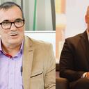 De izquierda a derecha: Rodrigo Londoño, ex líder de la Farc, y el expresidente Iván Duque.