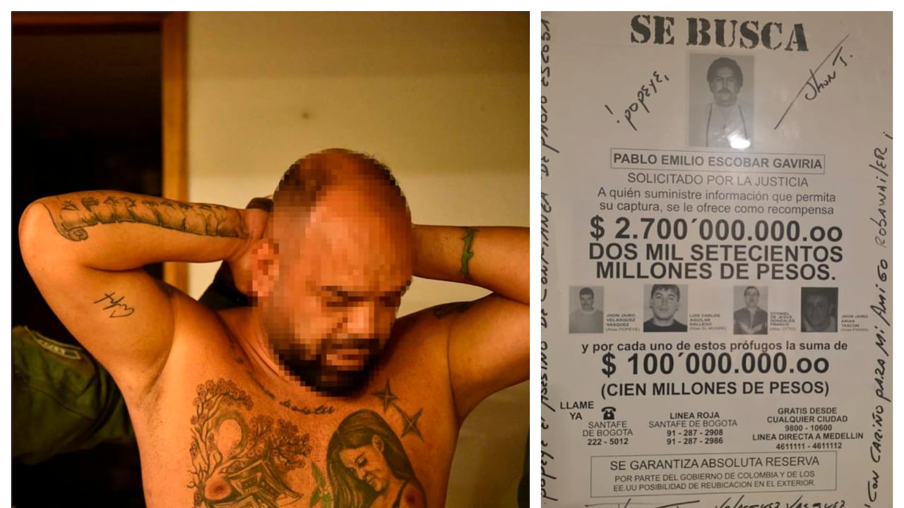 Alias Rottweiller, señalado delincuente de la banda Caicedo, en Medellín.