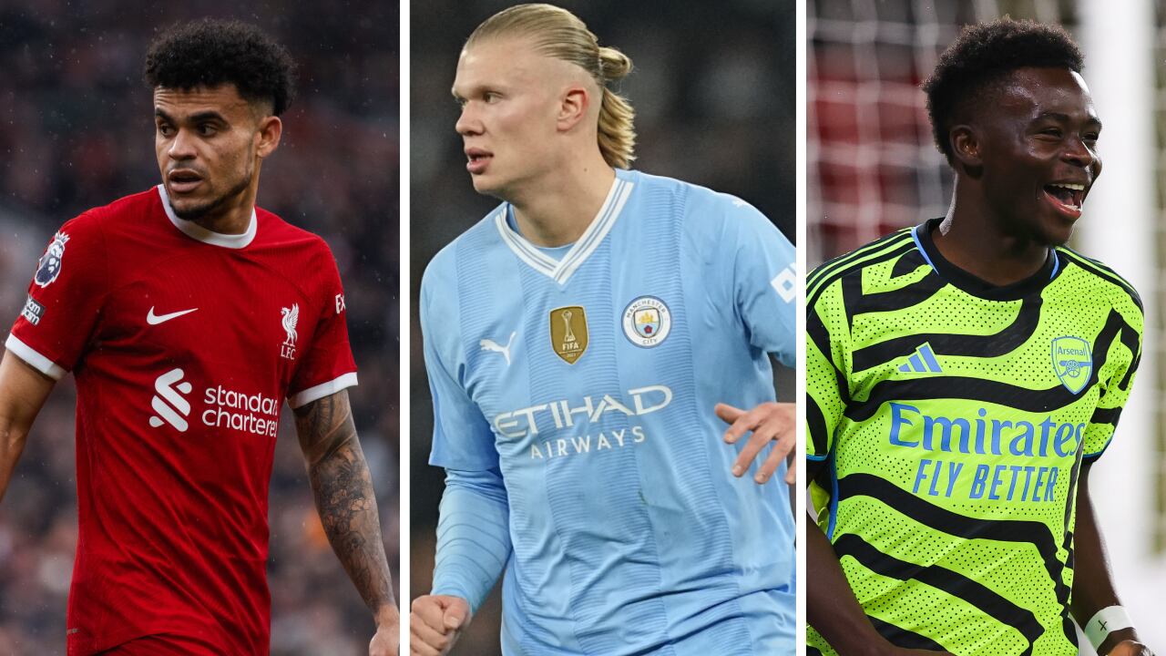 Luis Díaz, Erling Haaland y Bukayo Saka, figuras de la Premier League
