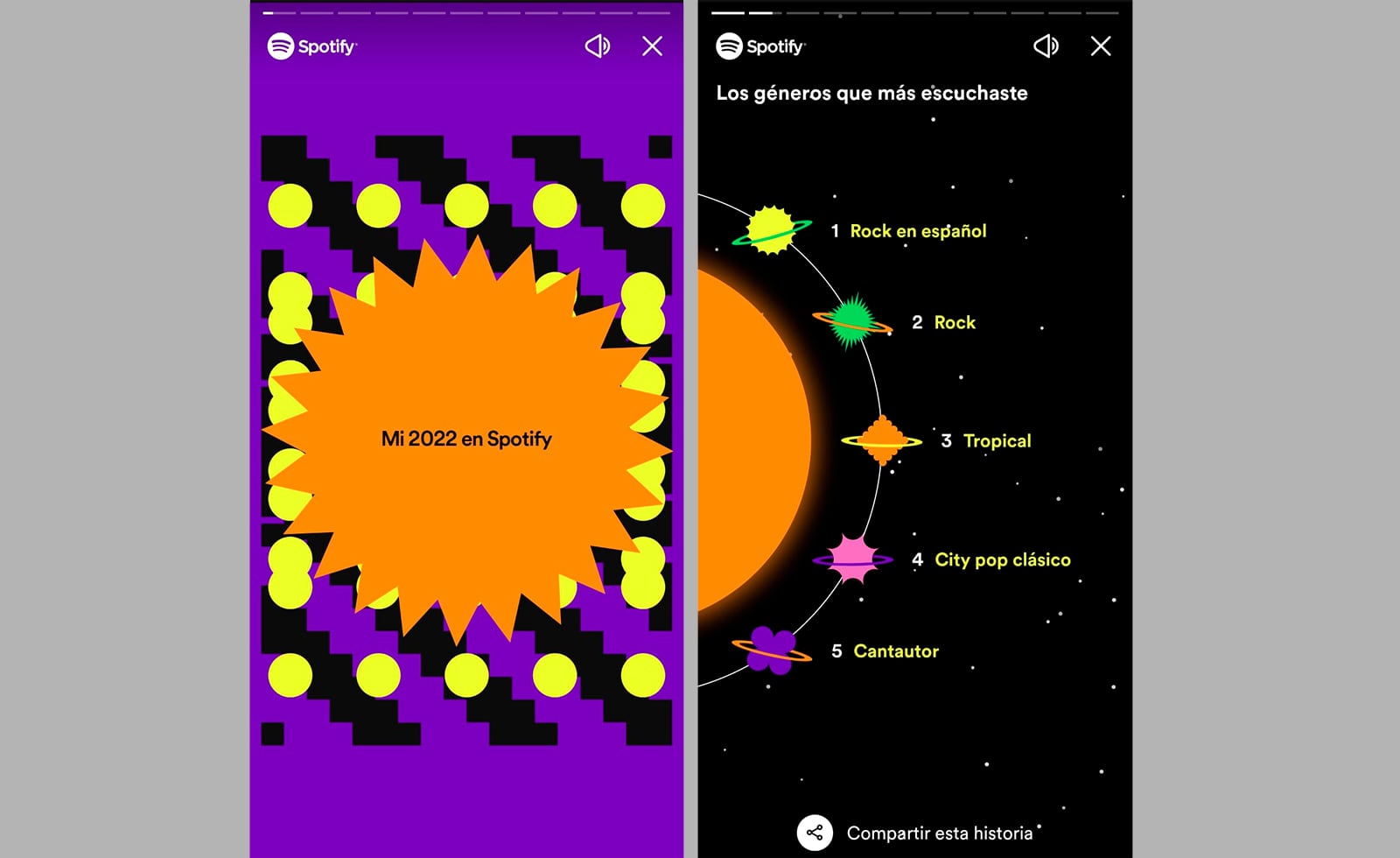 Spotify Wrapped, el resumen de la app sobre los gustos musicales de los usuarios durante el 2022.
