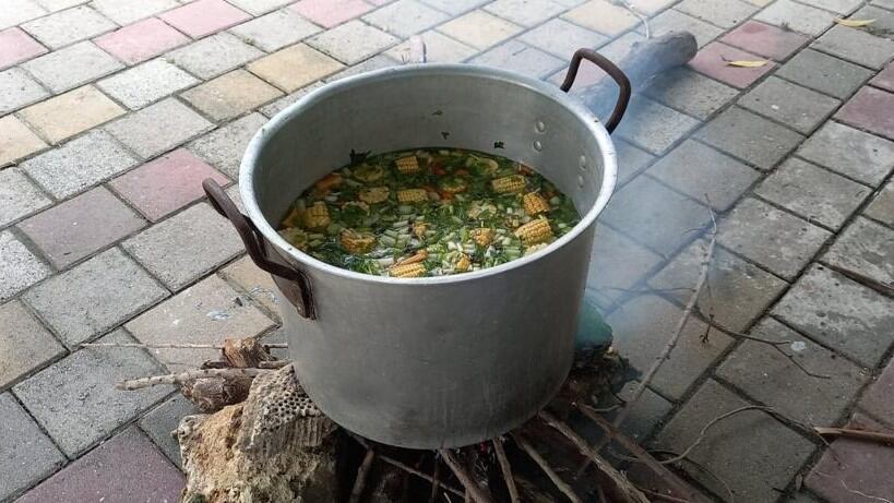 Tradicional sancocho de 'Ángeles Somos'