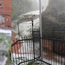 La fuerte granizada se registra en varias localidades de Bogotá.