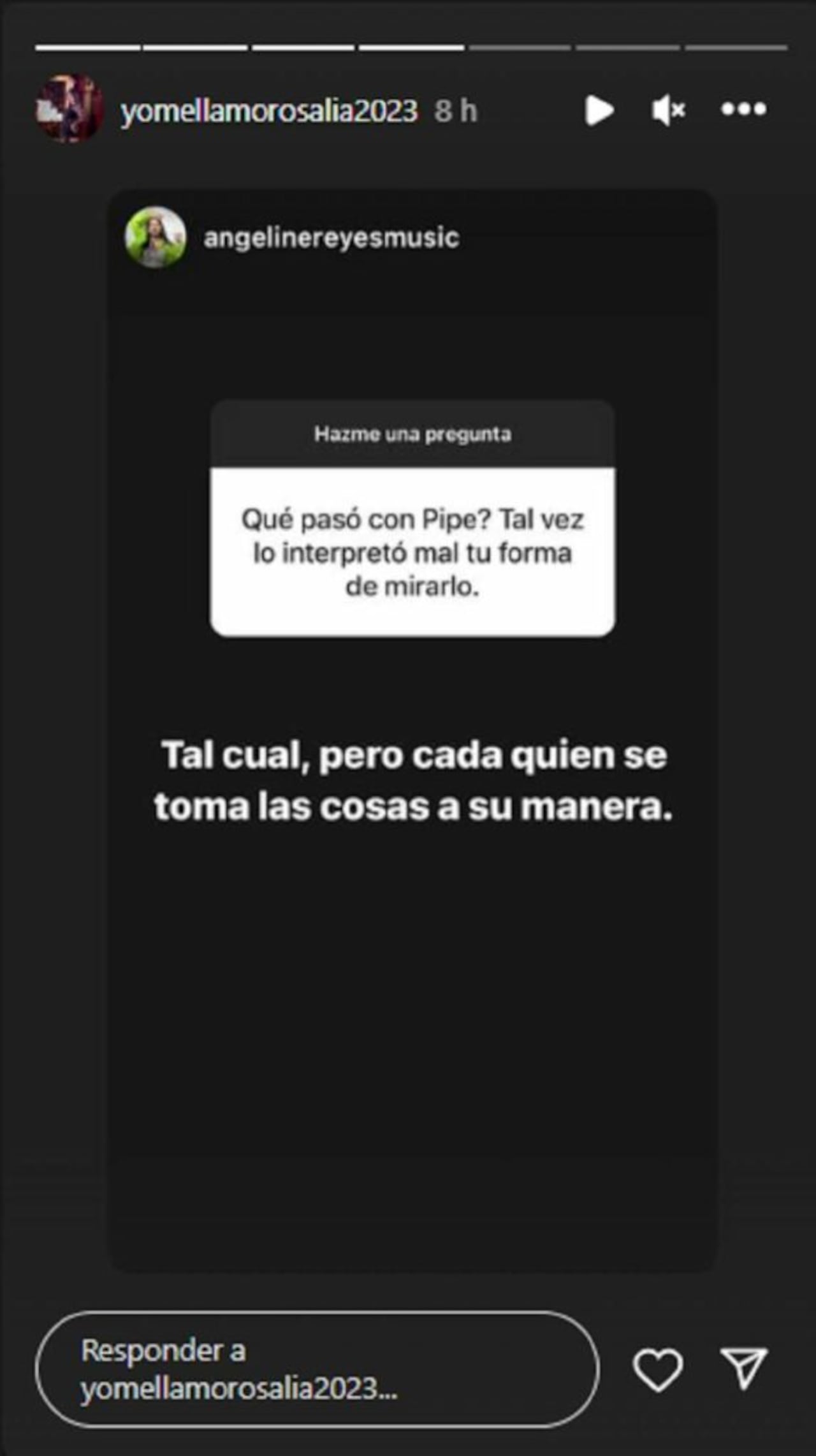 La artista respondió interrogantes sobre Yo me llamo.