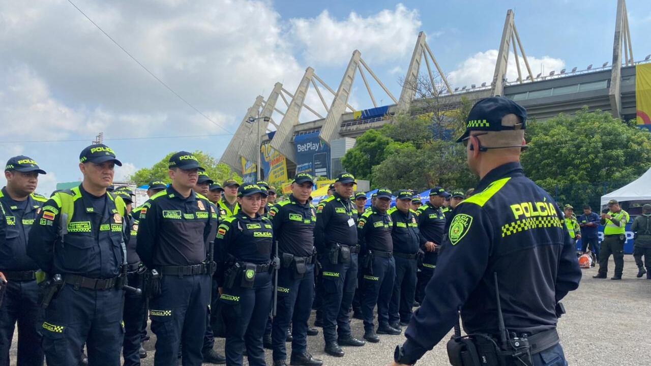 Dispositivo de seguridad para el partido entre Colombia y Brasil.