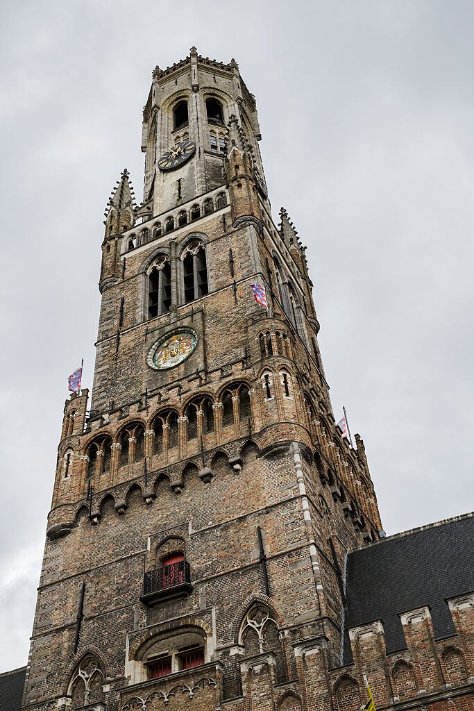 El Campanario de Brujas: un campanario medieval en el centro histórico de Brujas. (Foto de James Leynse/Corbis vía Getty Images)