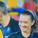 Teo fue captado por la transmisión oficial al final del partido ante América