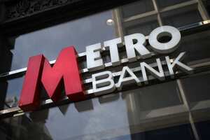 Oficina del Metro Bank en Londres (Photo by Daniel LEAL / AFP)
