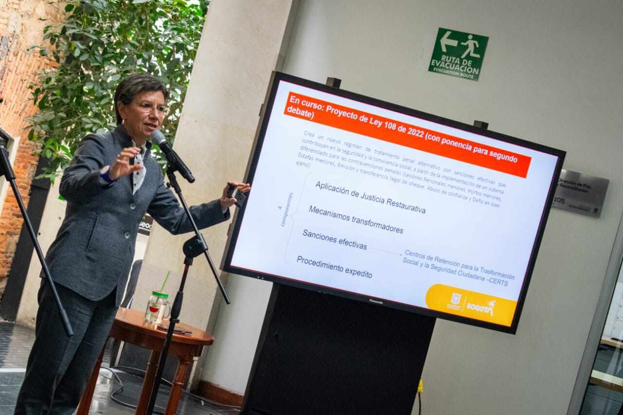 Alcaldesa Claudia López.