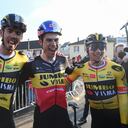 Laporte, Van Aert y Roglic celebran la victoria en la etapa 1 de la París Niza