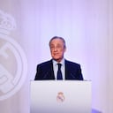 MADRID, SPAIN - DECEMBER 03: Florentino Perez Rodriguez, President of Real Madrid, attends during the presentation of the documentary Megaestructuras - El Bernabeu Del Siglo XXI at Santiago Bernabeu stadium on December 3, 2024 in Madrid, Spain. (Photo By Dennis Agyeman/Europa Press via Getty Images)