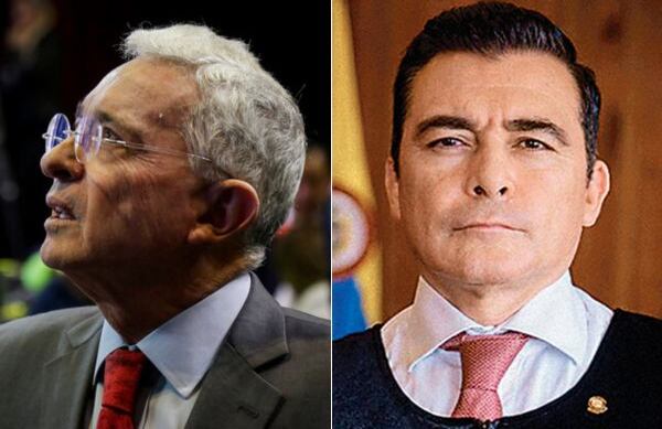 Álvaro Uribe y César Reyes.