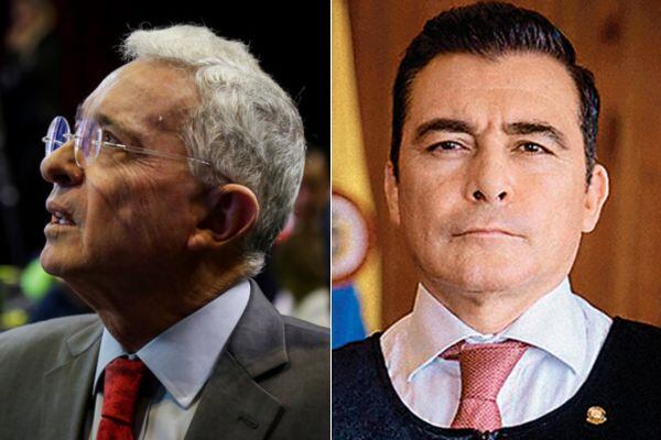 Álvaro Uribe y César Reyes.