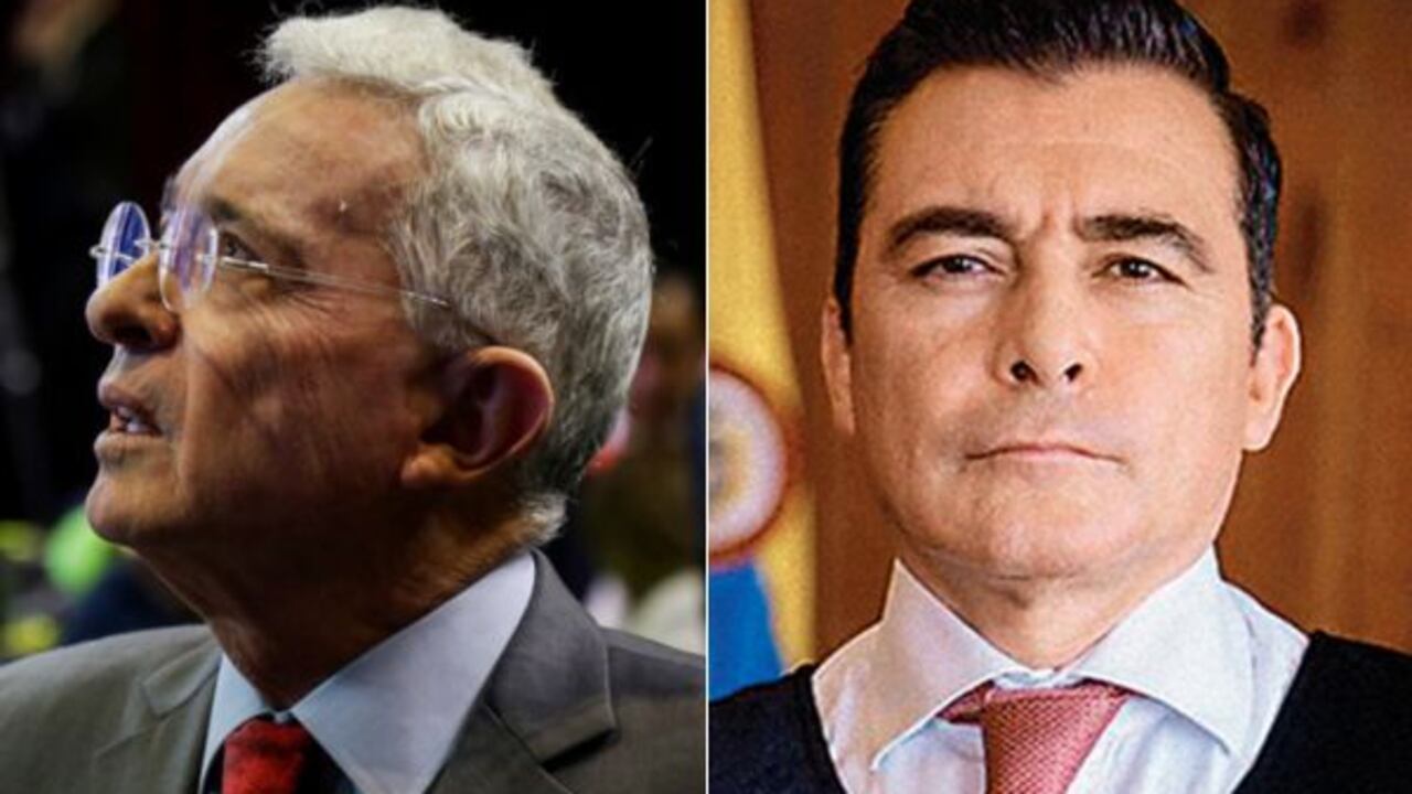 Álvaro Uribe y César Reyes.