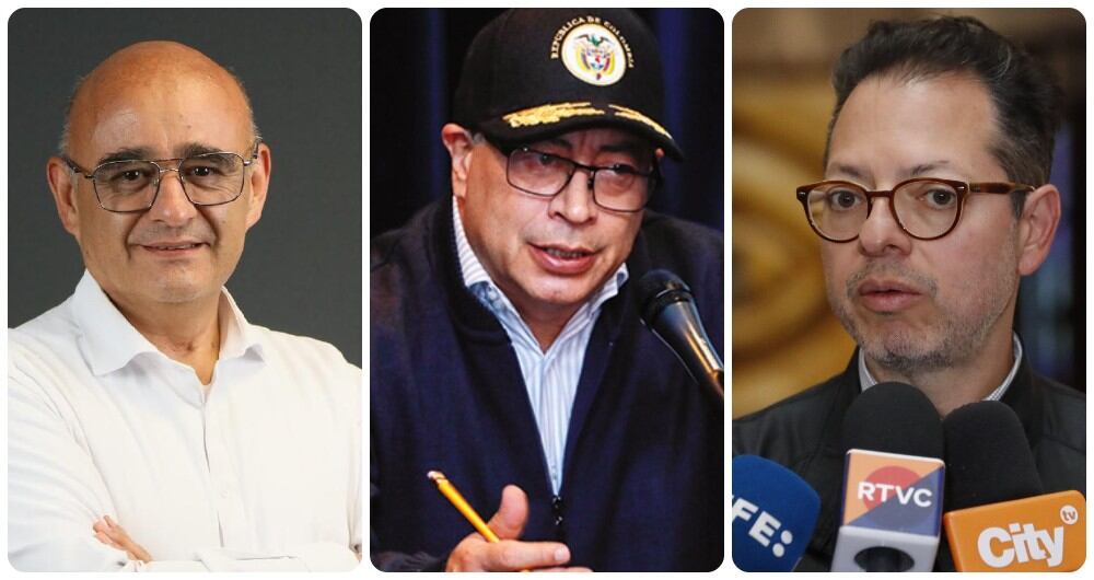 Ismael Peña, Gustavo Petro y Juan David Correa.
