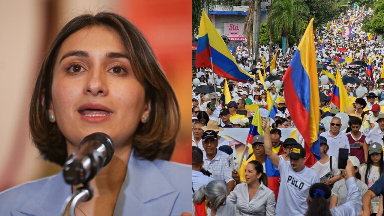 La canciller Laura Sarabia y la Marcha del Silencio.