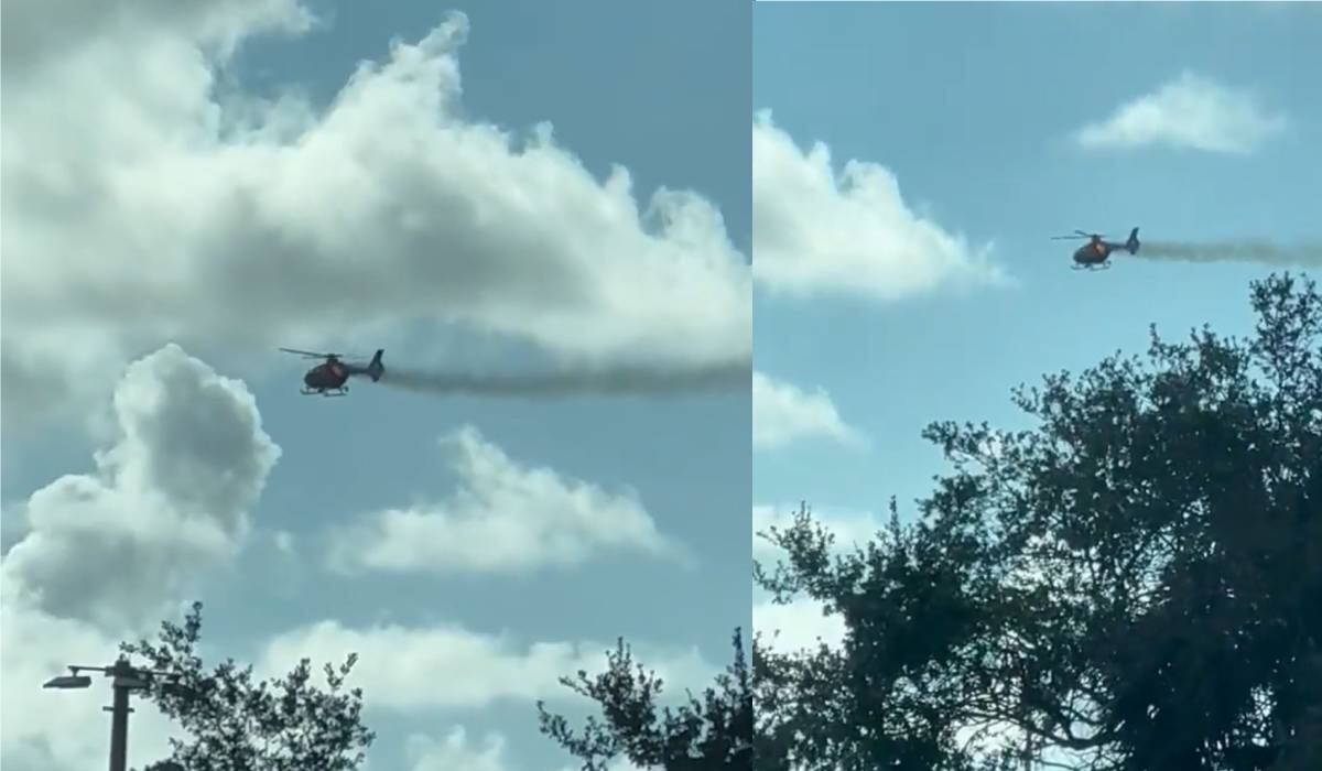 Las imágenes fueron grabadas por un testigo mientras el avión perdía el control