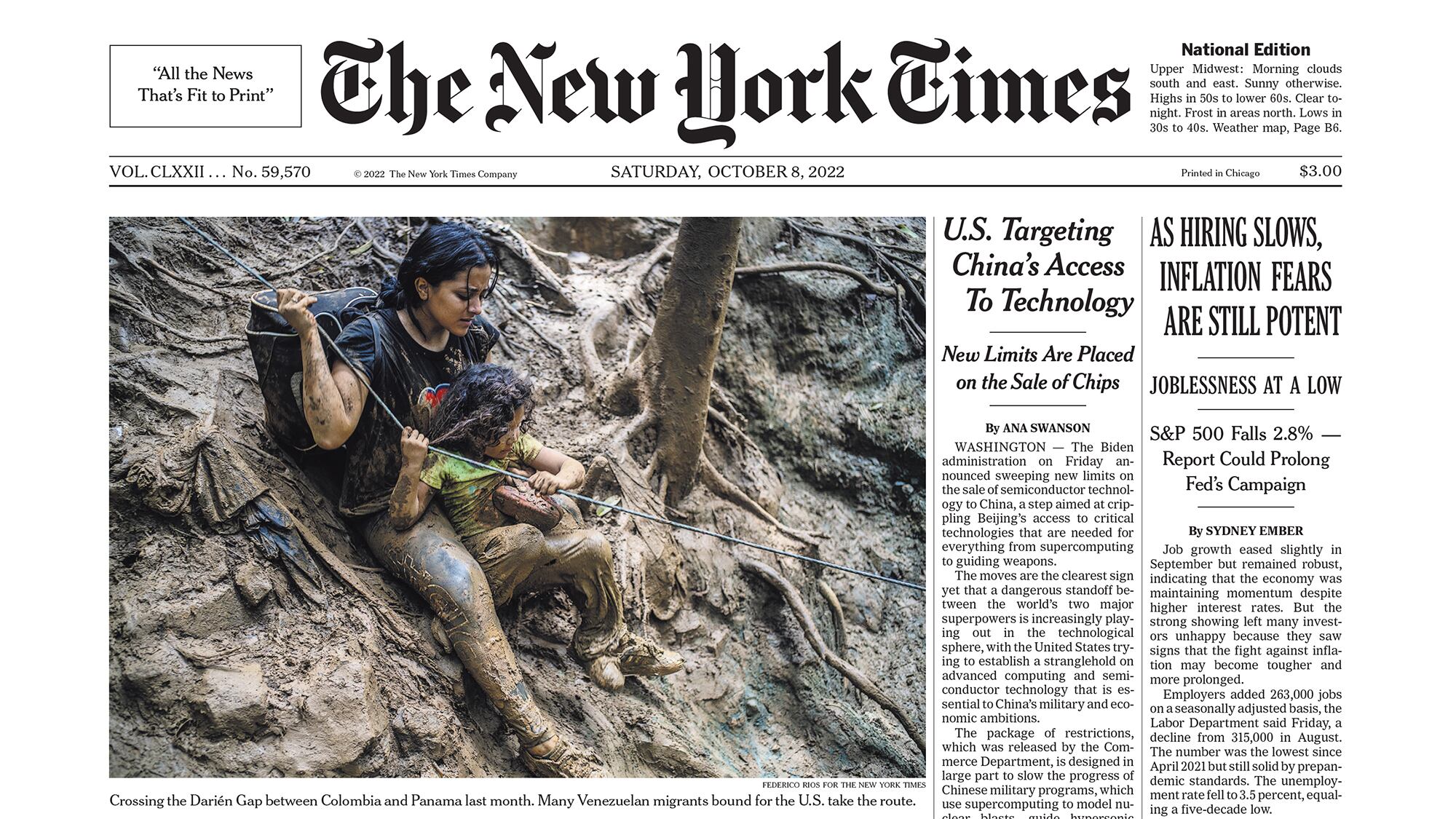 Saludos, autorizo por única vez la publicación de esta foto para acompañar la entrevista que me hizo SEMANA sobre el reportaje acerca del Tapón del Darién. 

--
FEDERICO RIOS ESCOBAR