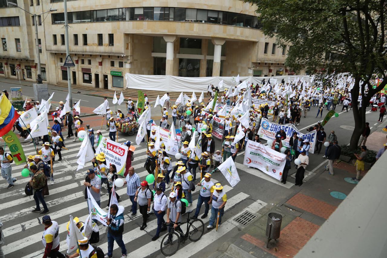 Marchas primero de mayo en Bogotá