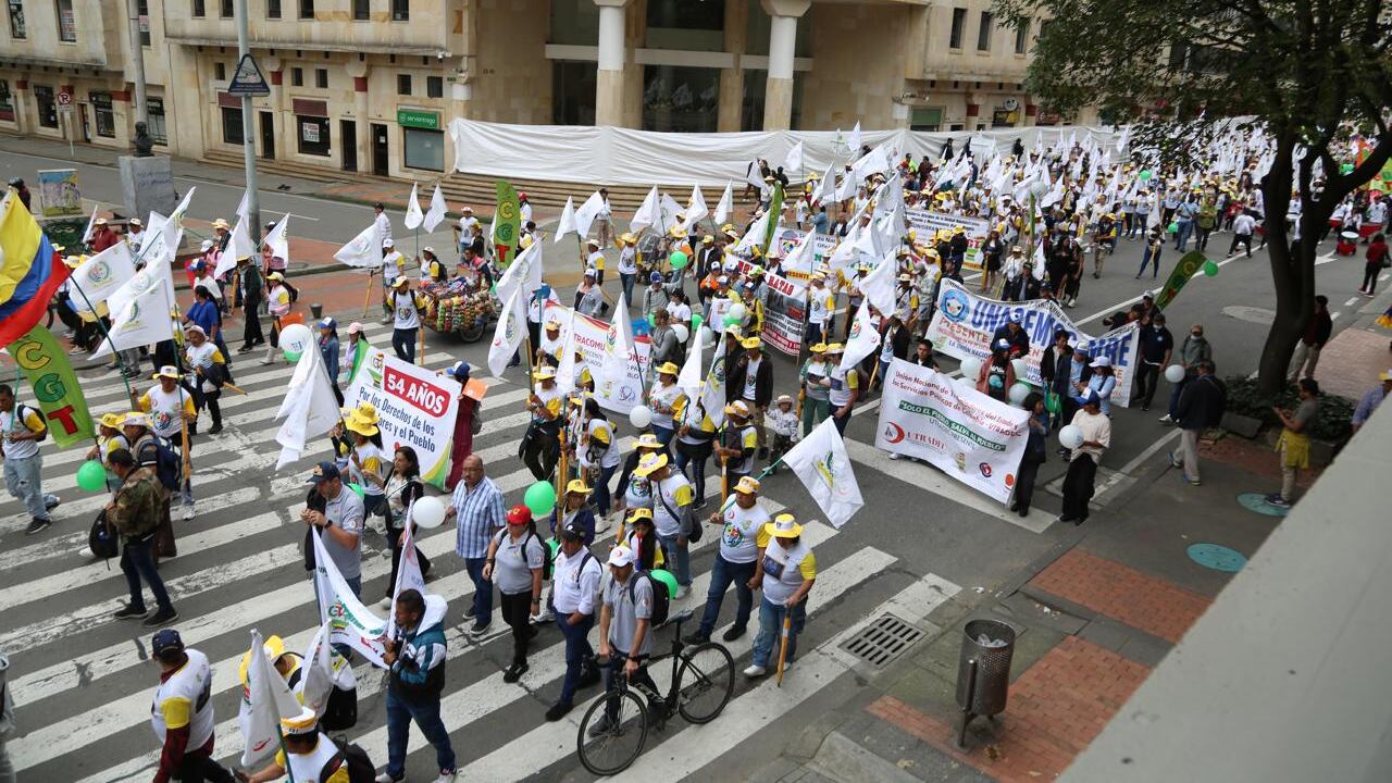 Marchas primero de mayo en Bogotá.