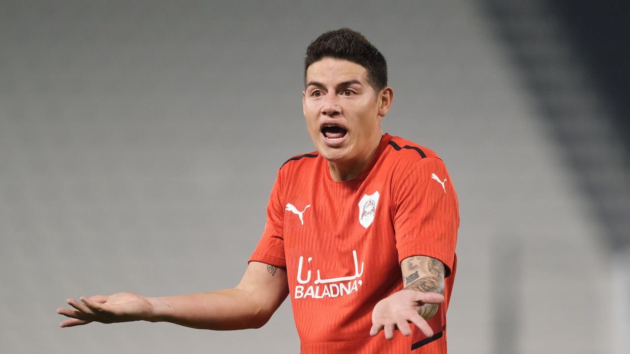 James Rodríguez, jugador del Al-Rayyan.