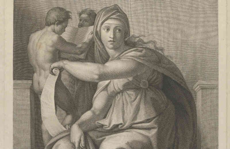 La sibila délfica. Realizado hacia 1784-1790, después de un modelo de la bóveda de la Capilla Sixtina, pintado por Miguel Ángel entre 1508 y 1512. 