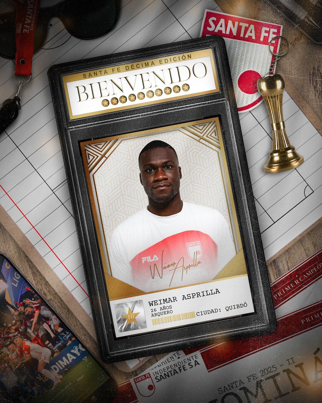 Weimar Asprilla, juvenil portero que quiere pintar como variante de Andrés Mosquera Marmolejo.