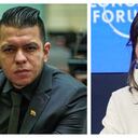 Senador Jota Pe Hernández y la ministra de Minas y Energía, Irene Vélez