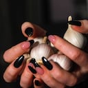 nail art on hers nails