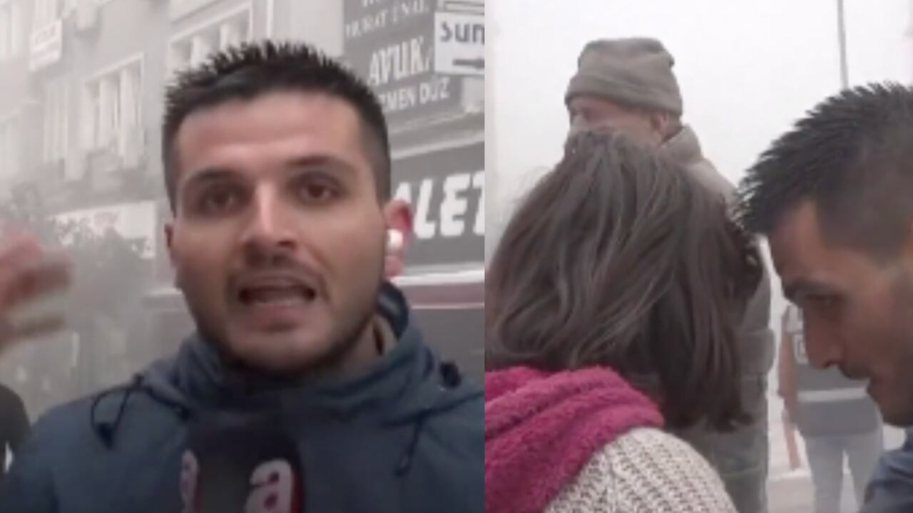 Periodista tras terremoto en Turquía.