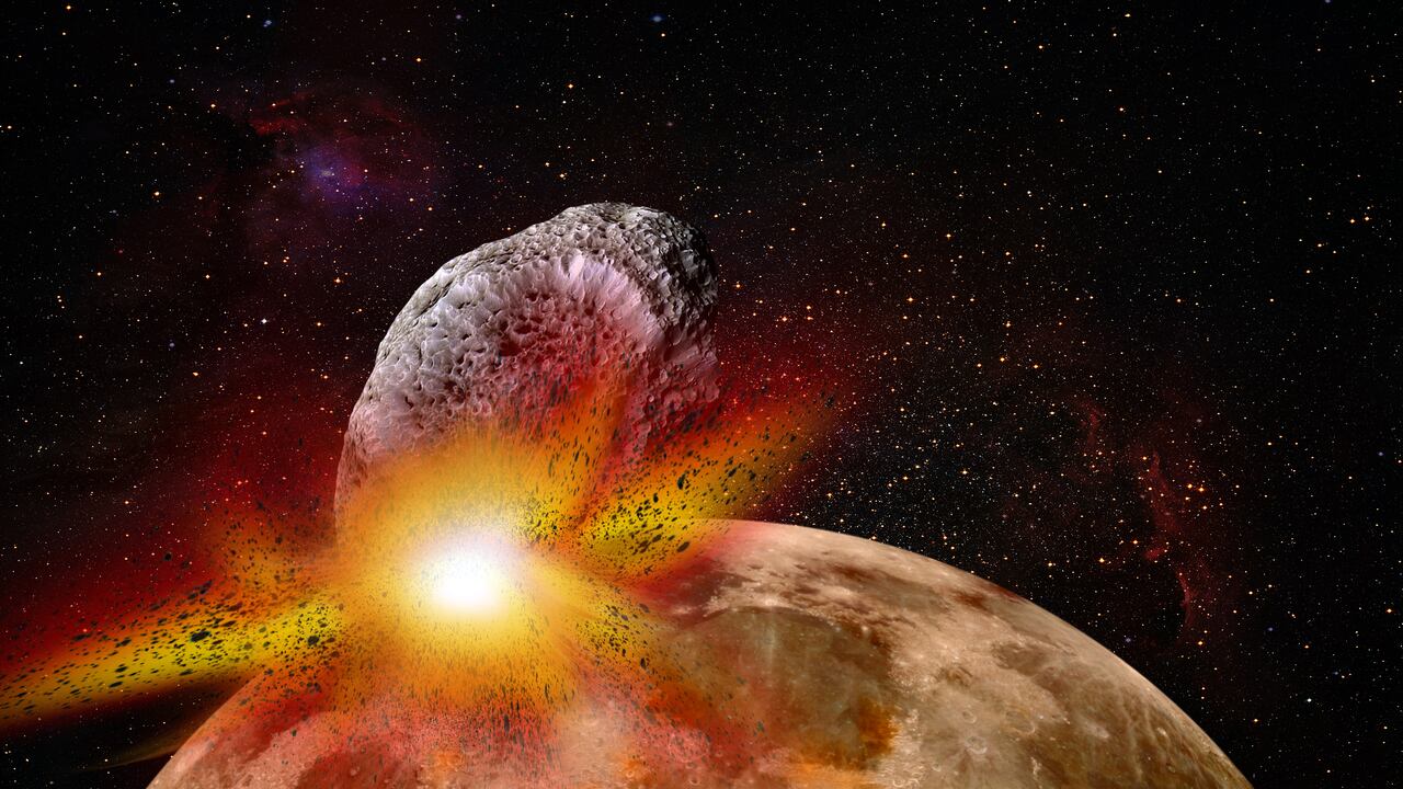 Esto es lo que sucedería con la Tierra si un asteroide impactara la Luna.