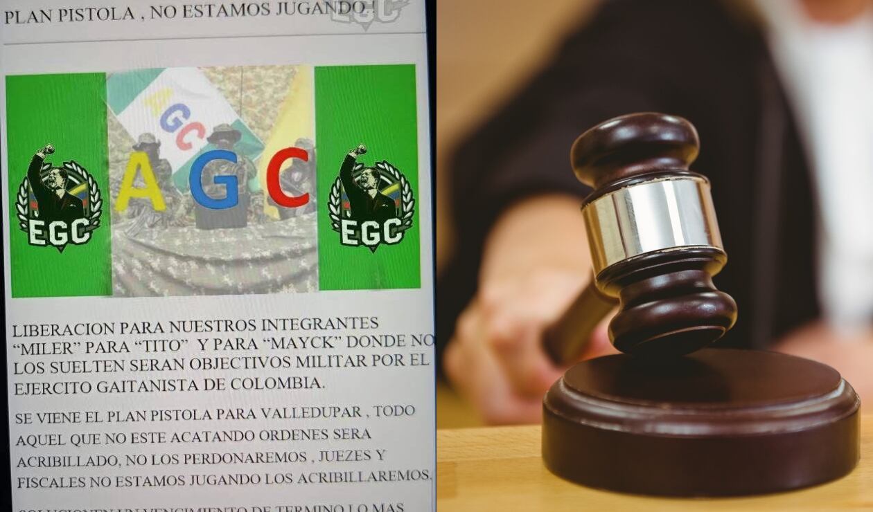 El Clan del Golfo amenazó a jueces y fiscales en Cesar.