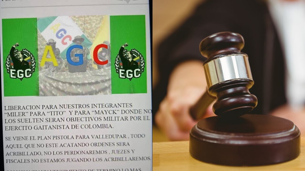 El Clan del Golfo amenazó a jueces y fiscales en Cesar.