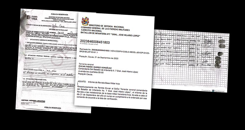 Documentos secretos del Ejército en poder de los hombres de Mordisco. 